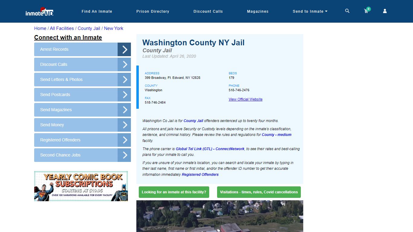 Washington County NY Jail - Inmate Locator - Ft. Edward, NY